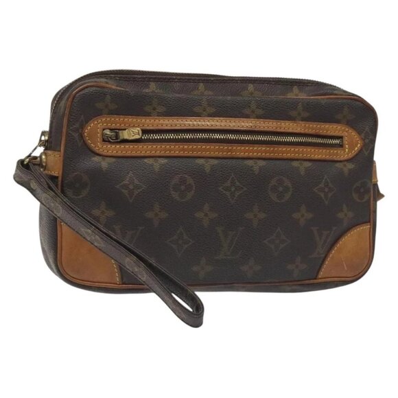 LOUIS VUITTON Monogram Marly Dragonne GM Clutch Bag M51825 LV Auth BA3822 - Picture 1 of 16
